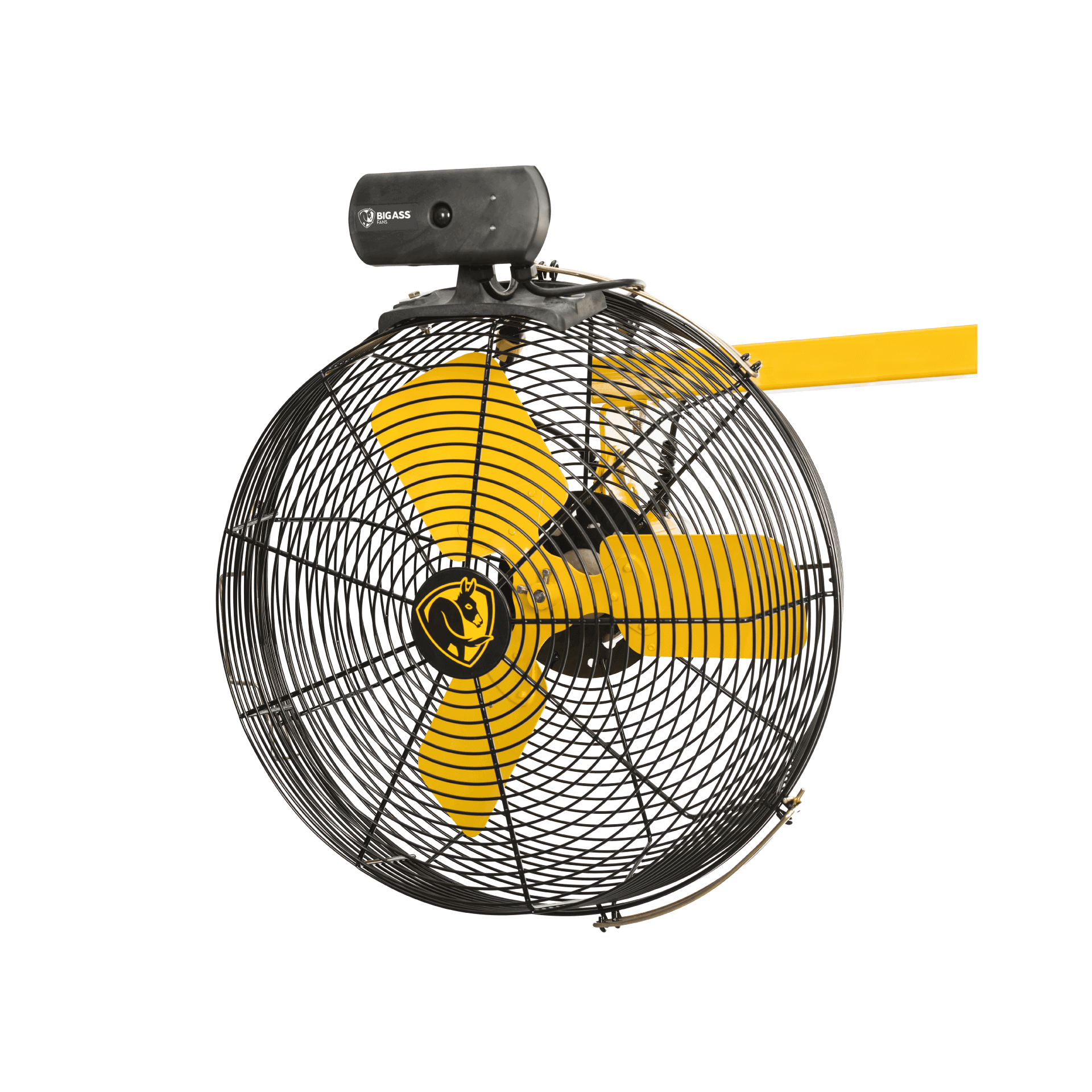 Industrie Ventilator, montiert an einer Wandhalterung