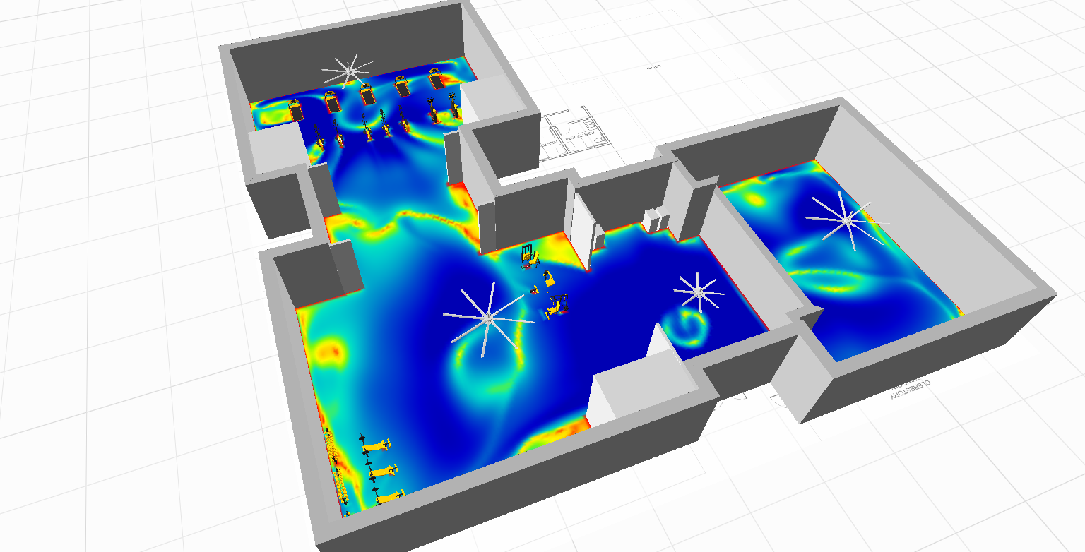 Mit der AirFlow-Analyse von Wingstec erhältst du einen maßgeschneiderten Ventilator für dein Fitness- oder CrossFit-Studio