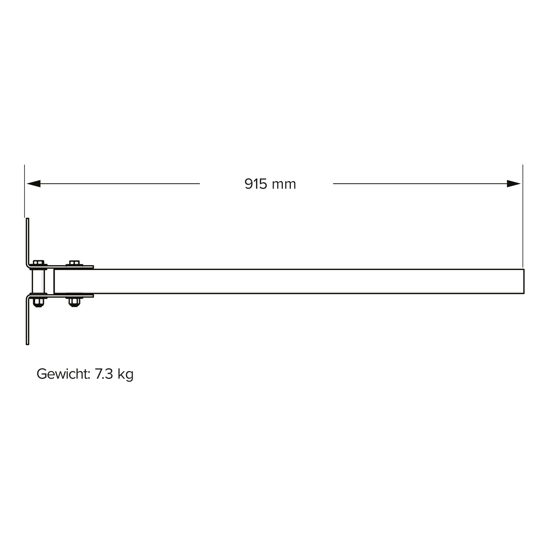 flache Wandhalterung für einen Ventilator von Bigassfans
